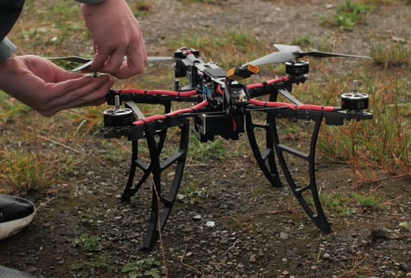 FPV drones to the front and to the school